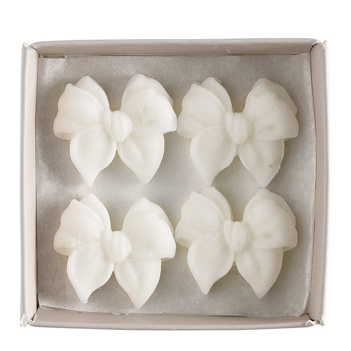 Box of 4 scented wax melts Bow, Linen Veil
