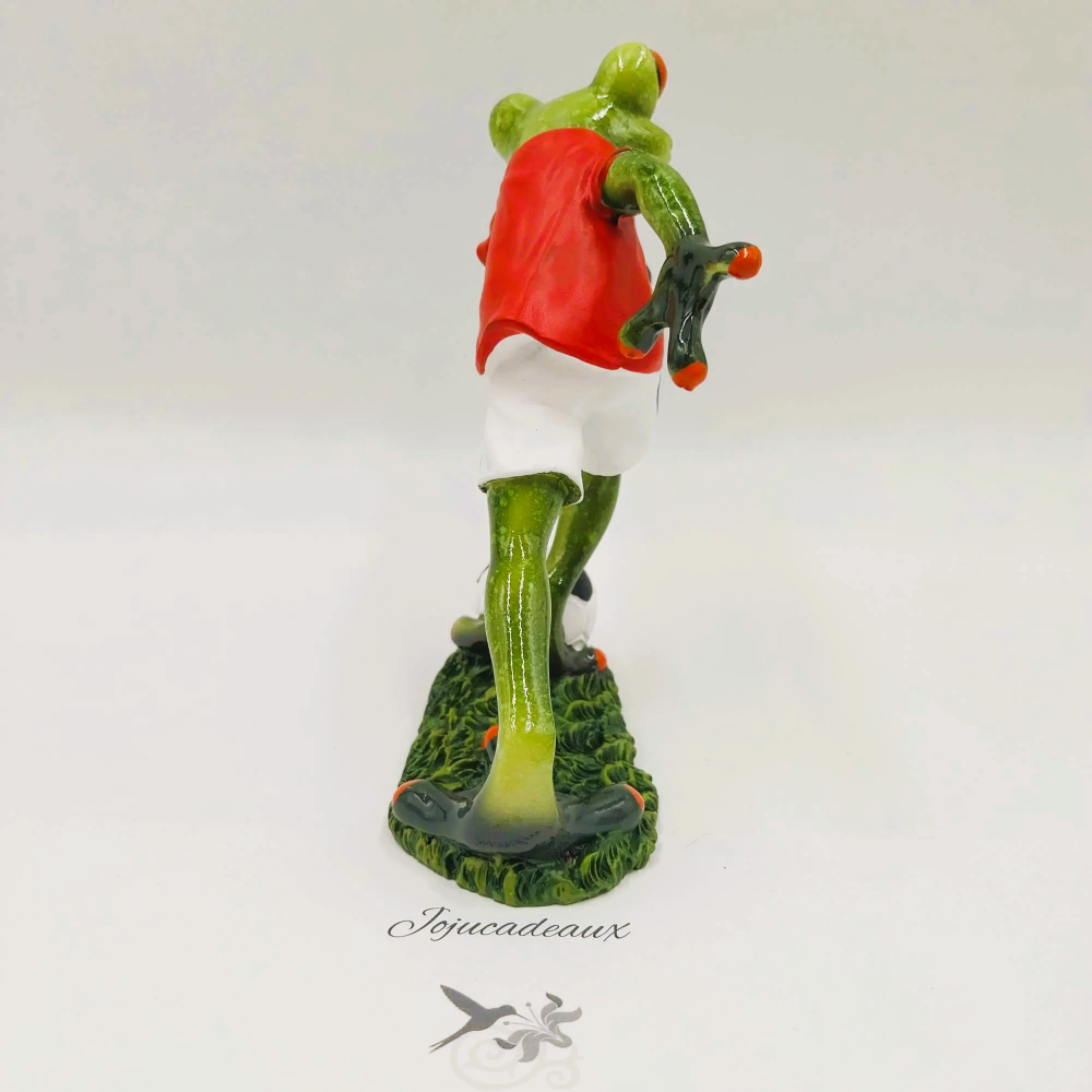 Grenouille Footballeur en résine 13CM