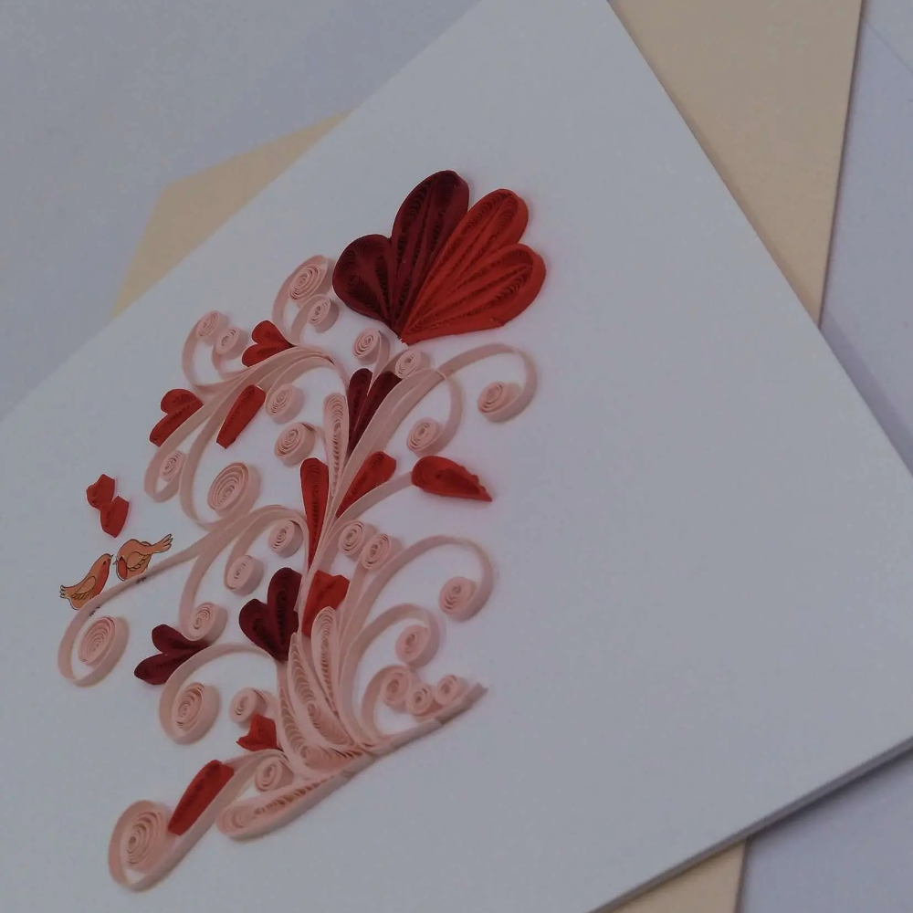 Carte, Les Petits Pétales "N°30C Bouquet de Coeur