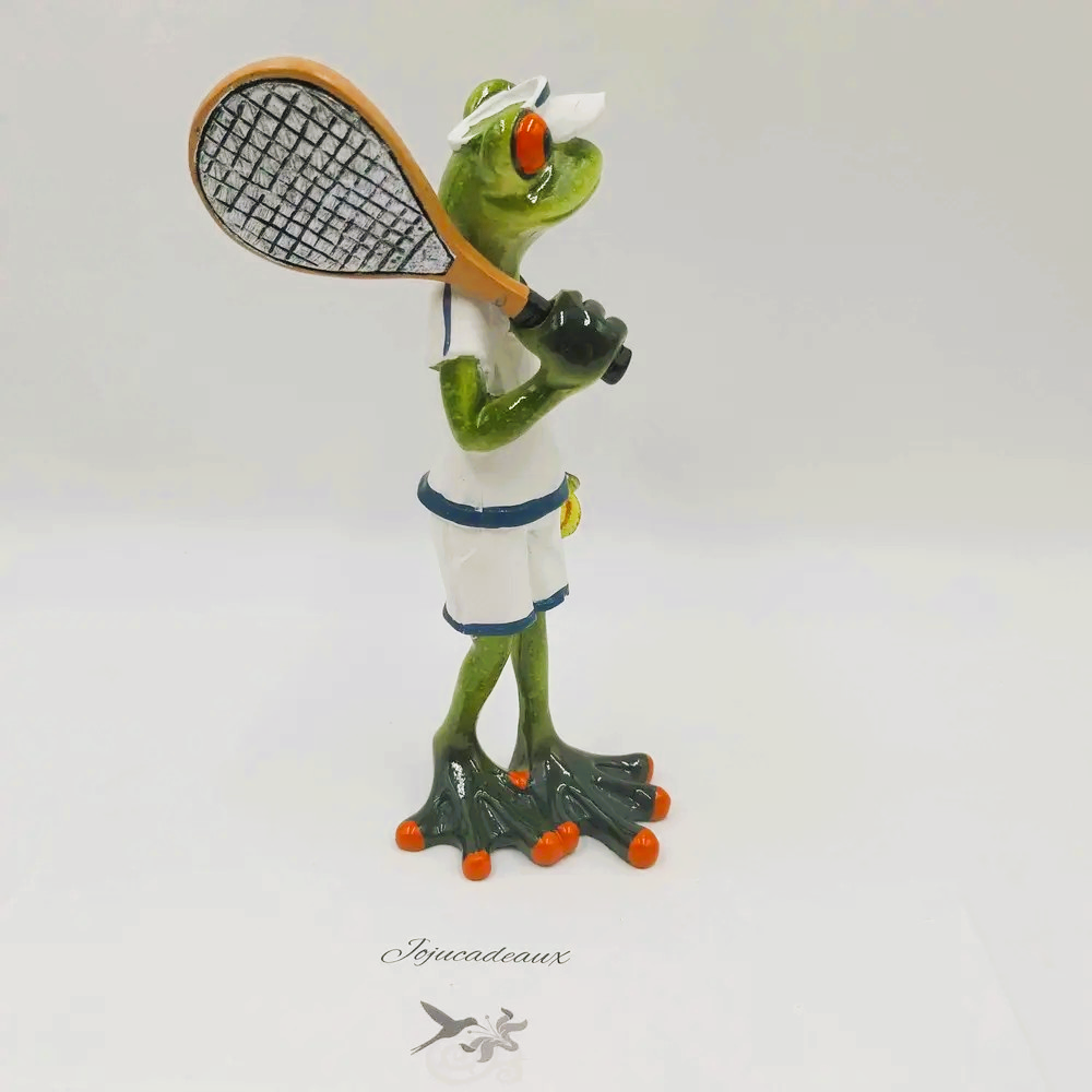 Grenouille Tennisman en résine 17CM