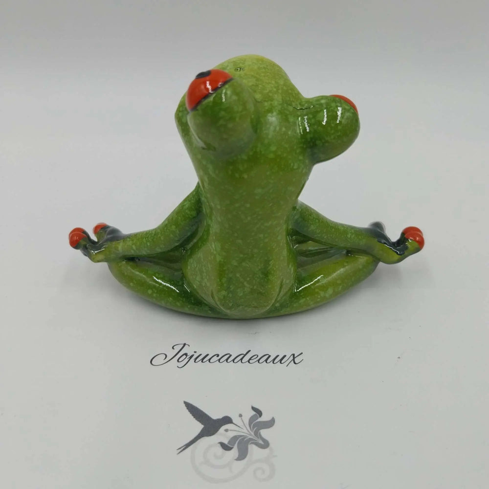 Grenouille Méditation résine 8CM
