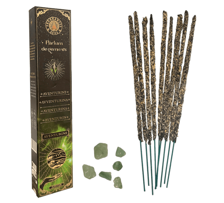 Encens Fragrances & Sens Parfum de Gemmes Aventurine 9 batônnets 20g