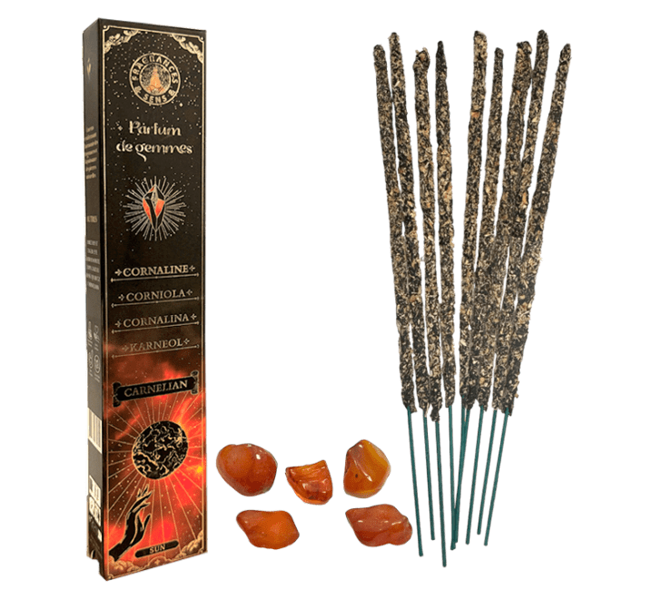 Encens Fragrances & Sens Parfum de Gemmes Cornaline 9 batônnets 20g