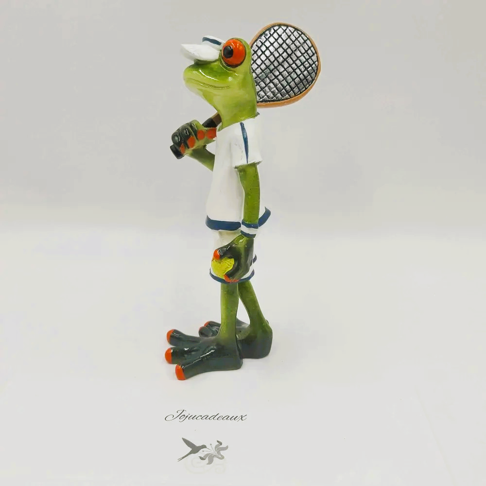 Grenouille Tennisman en résine 17CM
