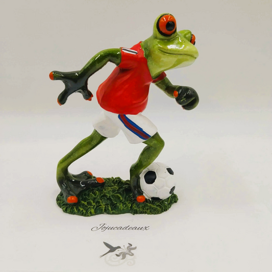 Grenouille Footballeur en résine 13CM