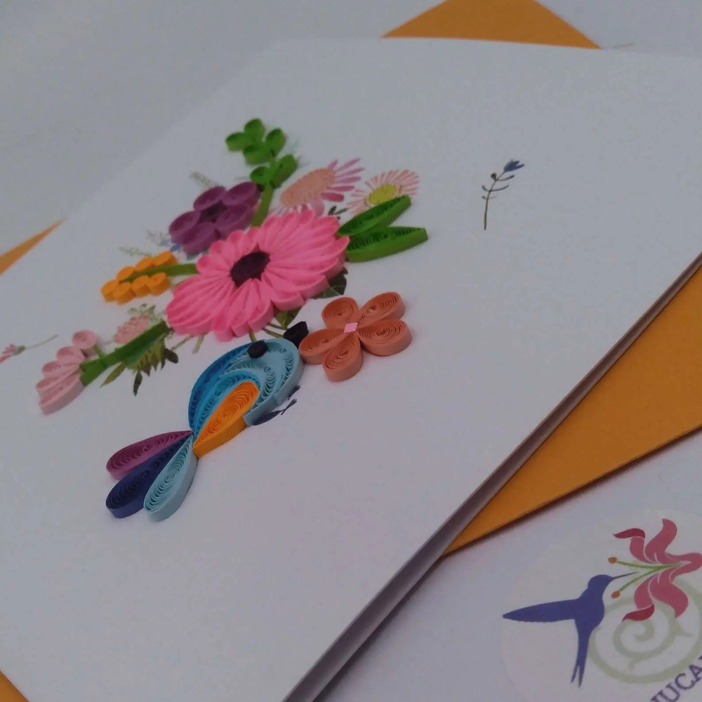 Carte, Les Petits Pétales "N°06C Bouquet de printemps