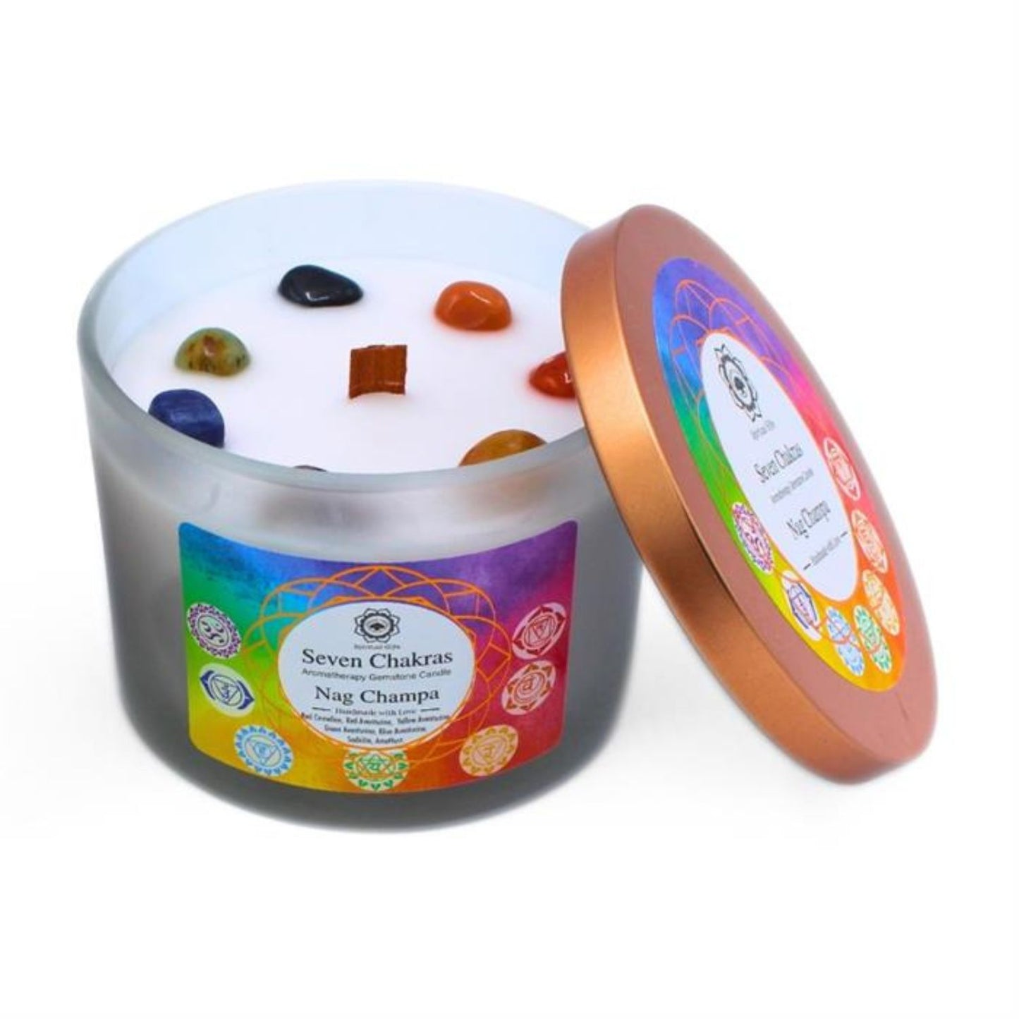 Bougie parfumée Green Tree - 7 chakras au Nag Champa