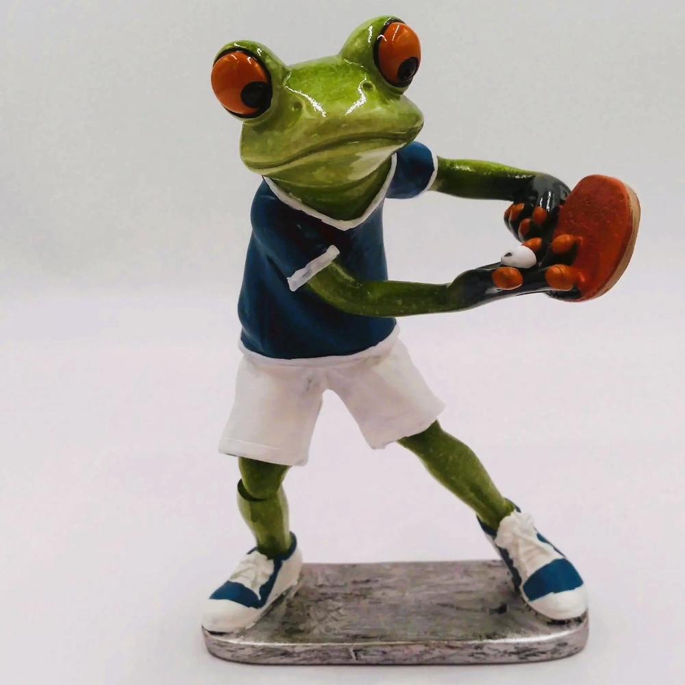 Grenouille Pongiste résine 15 CM "M2"