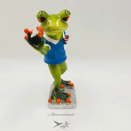 Grenouille joueur de Fléchettes en résine 15CM "M2"