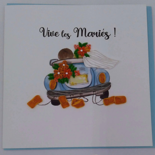 Carte, Les Petits Pétales Juste Mariés "M12"