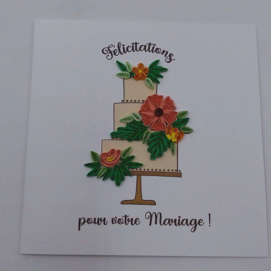 Carte, Les Petits Pétales "N°16A" Mariage