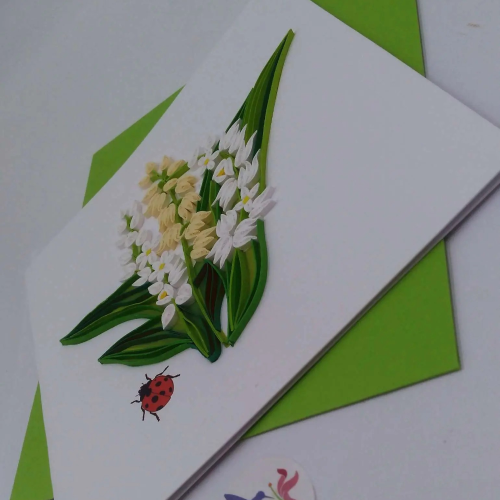 Carte, Les Petits Pétales "N°25 01 Bouquet de Muguets