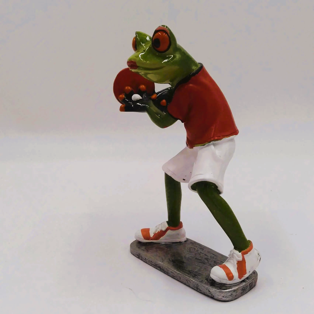 Grenouille Pongiste résine 15 CM