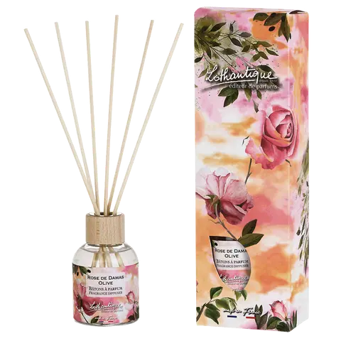 Bâtons à parfum ROSE DE DAMAS OLIVE, Jardin d'aquarelles.