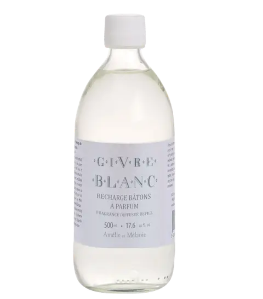 Recharge Parfum à bâtons 500ml Givre Blanc, Amélie et Mélanie