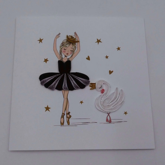 Carte, Les Petits Pétales "N°23C" danseuse avec sygne