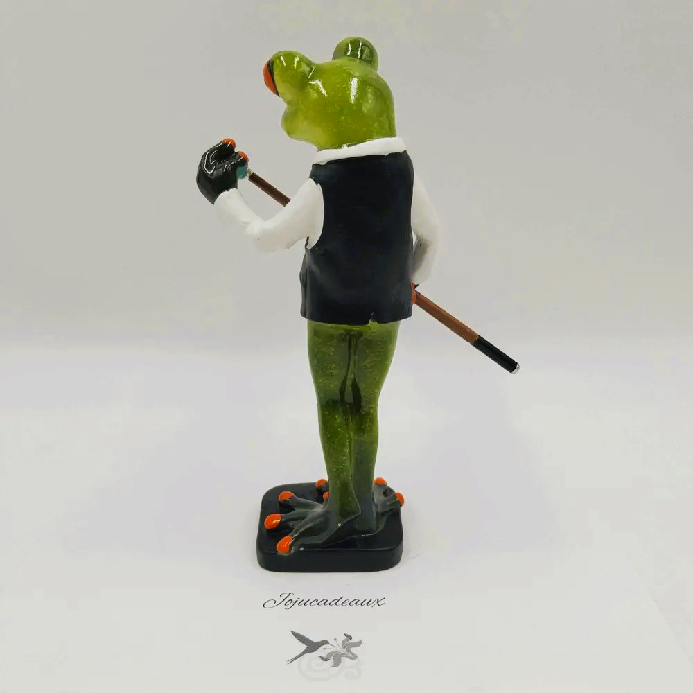 Grenouille Billardiste en résine 17CM