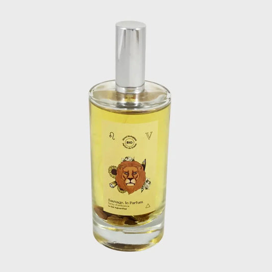 Lion – Spray d’Ambiance et Pierres Oeil de Tigre, Sauvage, Le Parfum