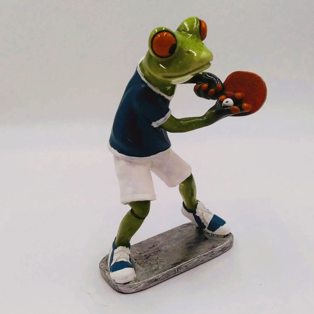 Grenouille Pongiste résine 15 CM "M2"