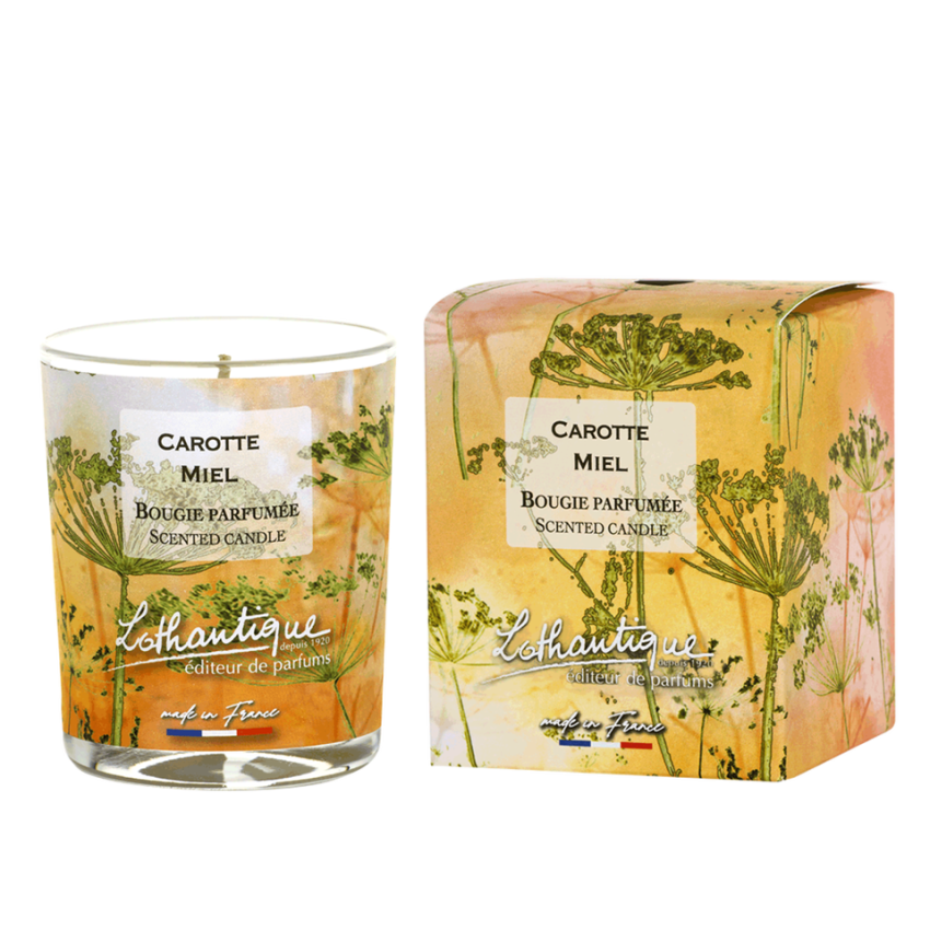 Bougie CAROTTE MIEL, Jardin d'aquarelles, Lothantique.