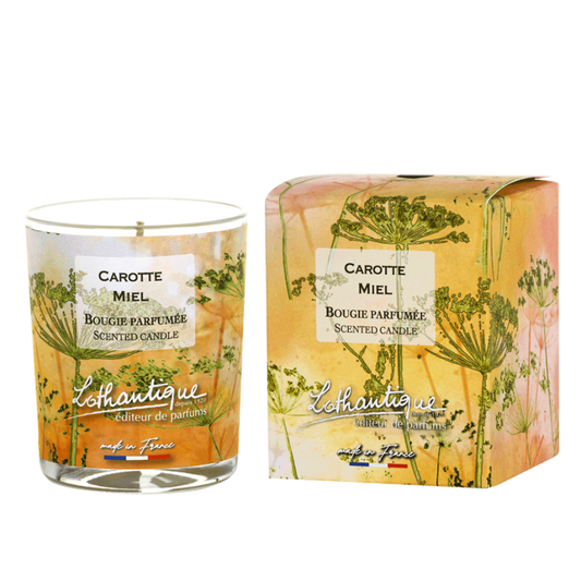 Bougie CAROTTE MIEL, Jardin d'aquarelles, Lothantique.