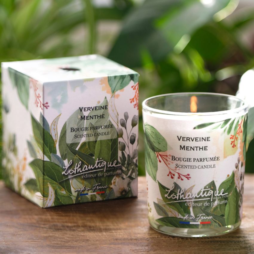 Bougie VERVEINE MENTHE, Jardin d'aquarelles, Lothantique