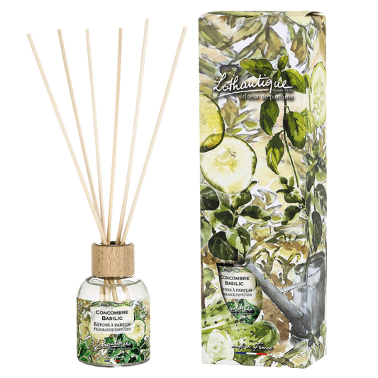 Bâtons à parfum CONCOMBRE BASILIC, Jardin d'aquarelles, Lothantique
