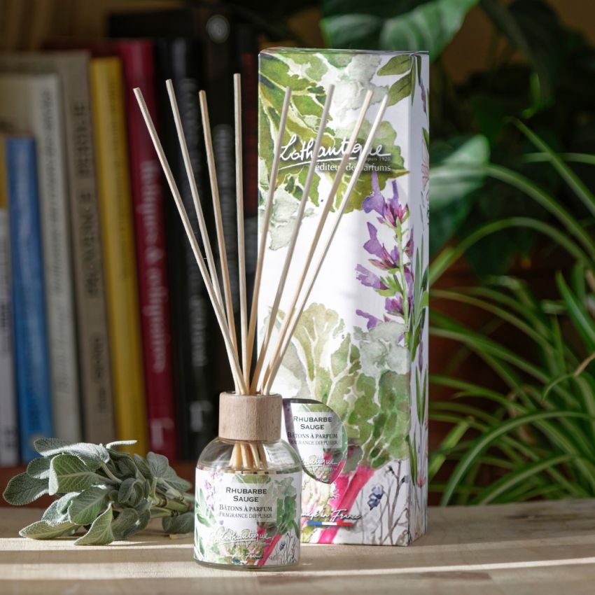 Bâtons à Parfum RHUBARBE SAUGE, Jardin d'aquarelles, Lothantique.