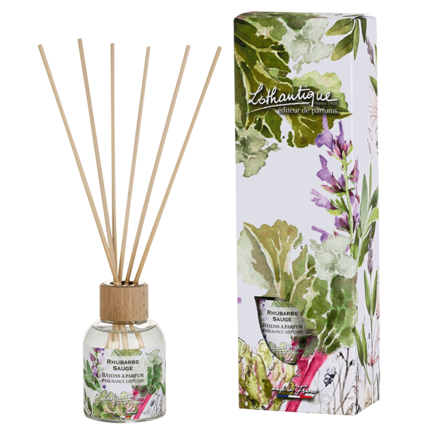 Bâtons à Parfum RHUBARBE SAUGE, Jardin d'aquarelles, Lothantique.