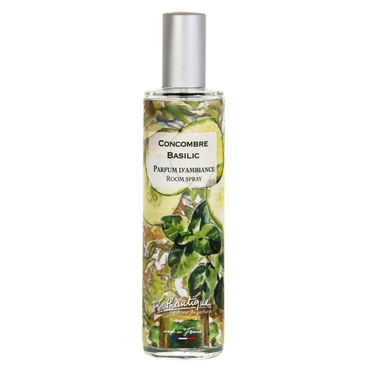 Parfum d'ambiance CONCOMBRE BASILIC, Jardin d'aquarelles, Lothantique.