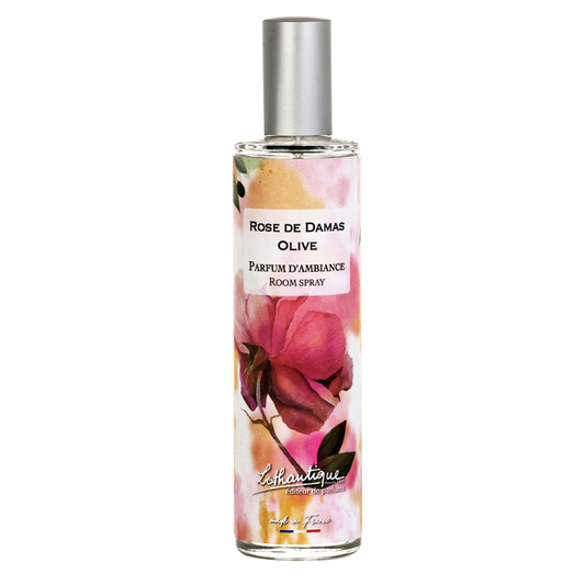 Parfum d'ambiance ROSE DE DAMAS OLIVE, Jardin d'aquarelles, Lothantique.