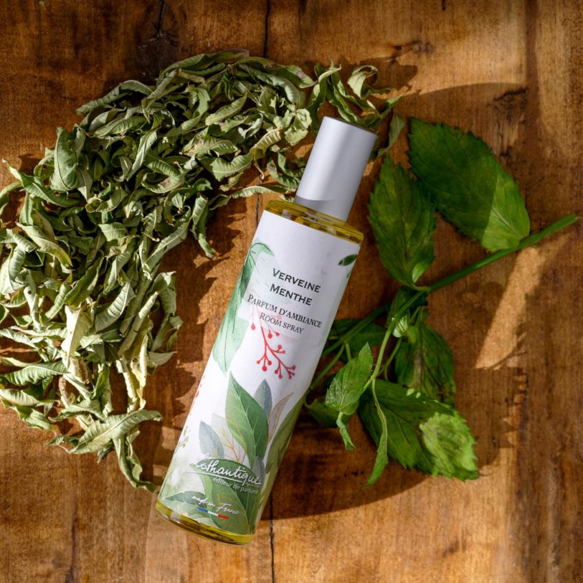 Parfum d'ambiance VERVEINE MENTHE, Jardin d'aquarelles, Lothantique.