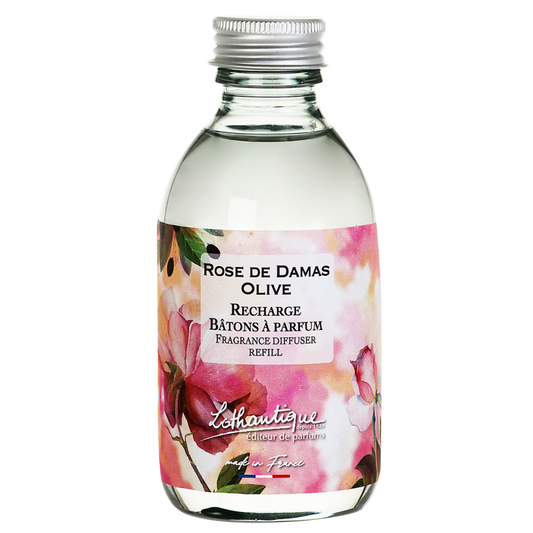 Recharge bâtons ROSE DE DAMAS OLIVE, Jardin d'aquarelles, Lothantique.