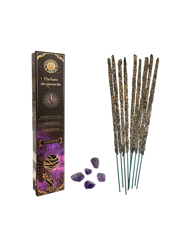 Encens Fragrances & Sens Parfum de Gemmes Améthyste 9 batônnets 20g
