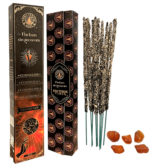 Encens Fragrances & Sens Parfum de Gemmes Cornaline 9 batônnets 20g