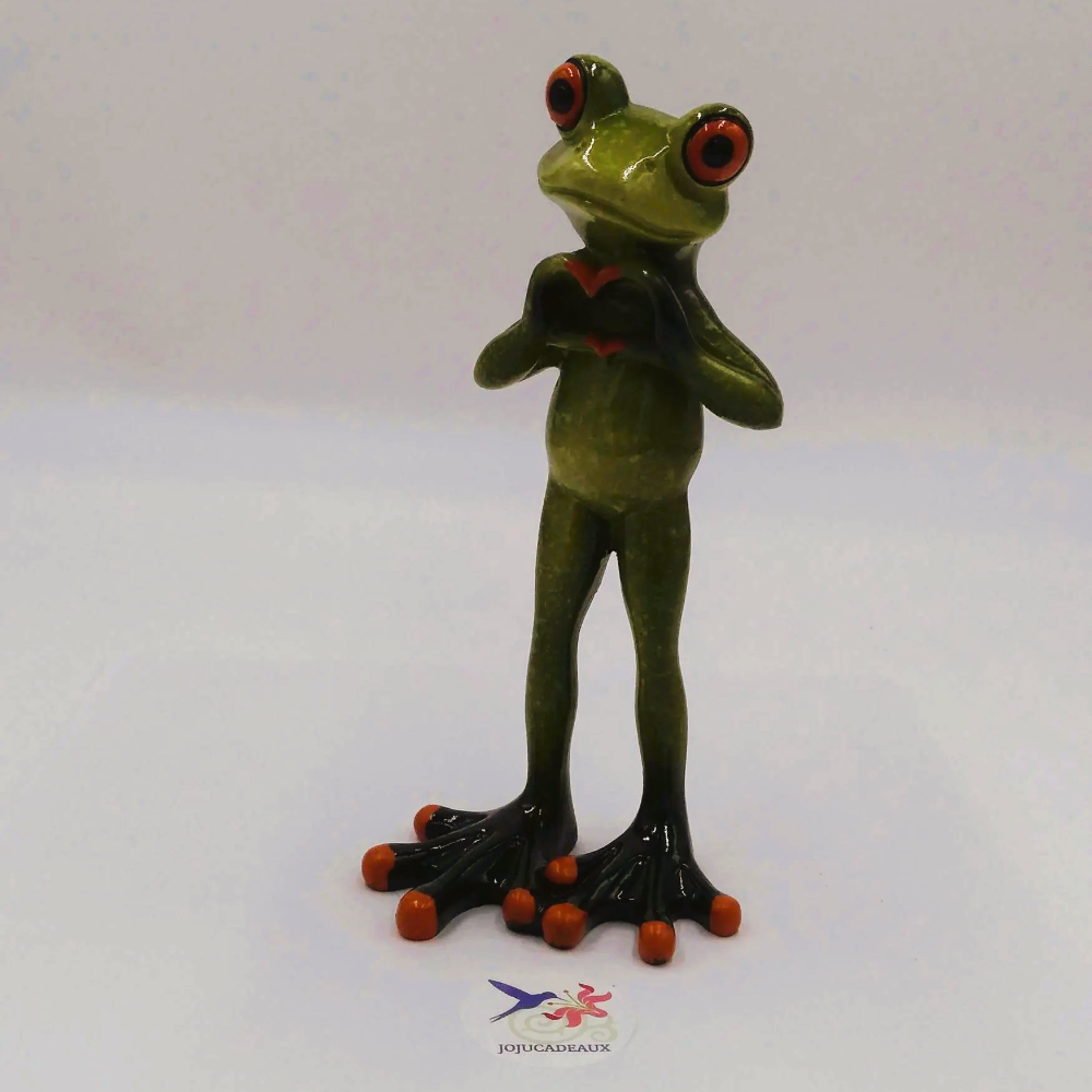 Grenouille d'Amour résine 16 CM