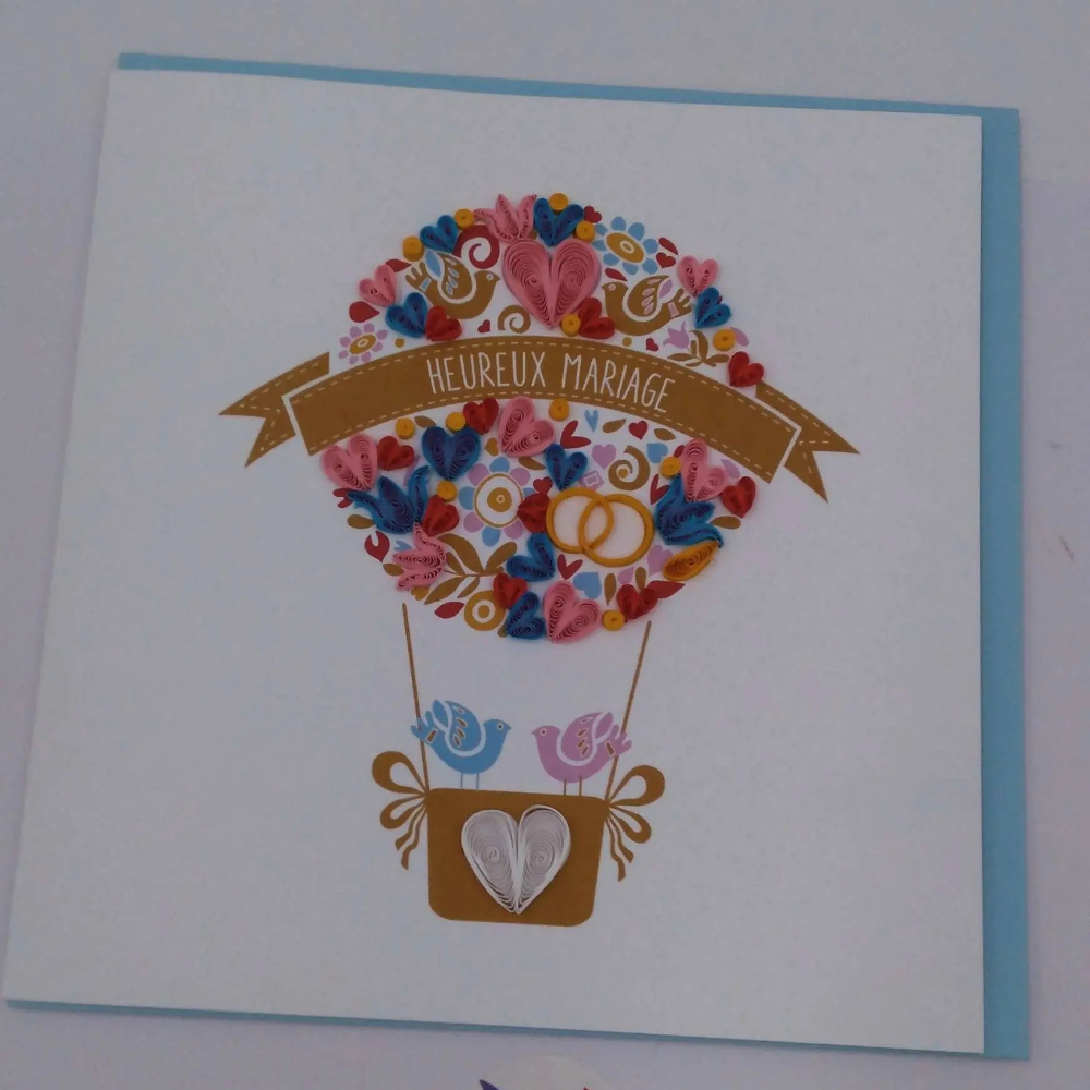 Carte, Les Petits Pétales "N°07A" Mariage
