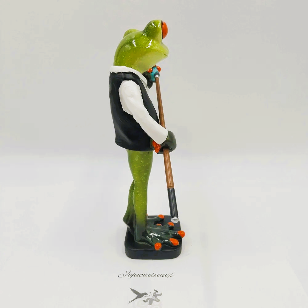 Grenouille Billardiste en résine 17CM