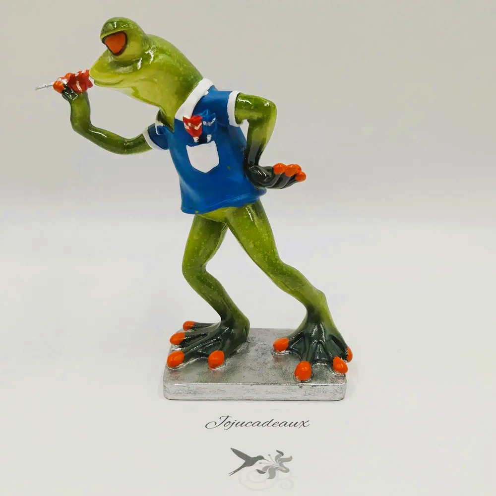 Grenouille joueur de Fléchettes en résine 15CM "M2"