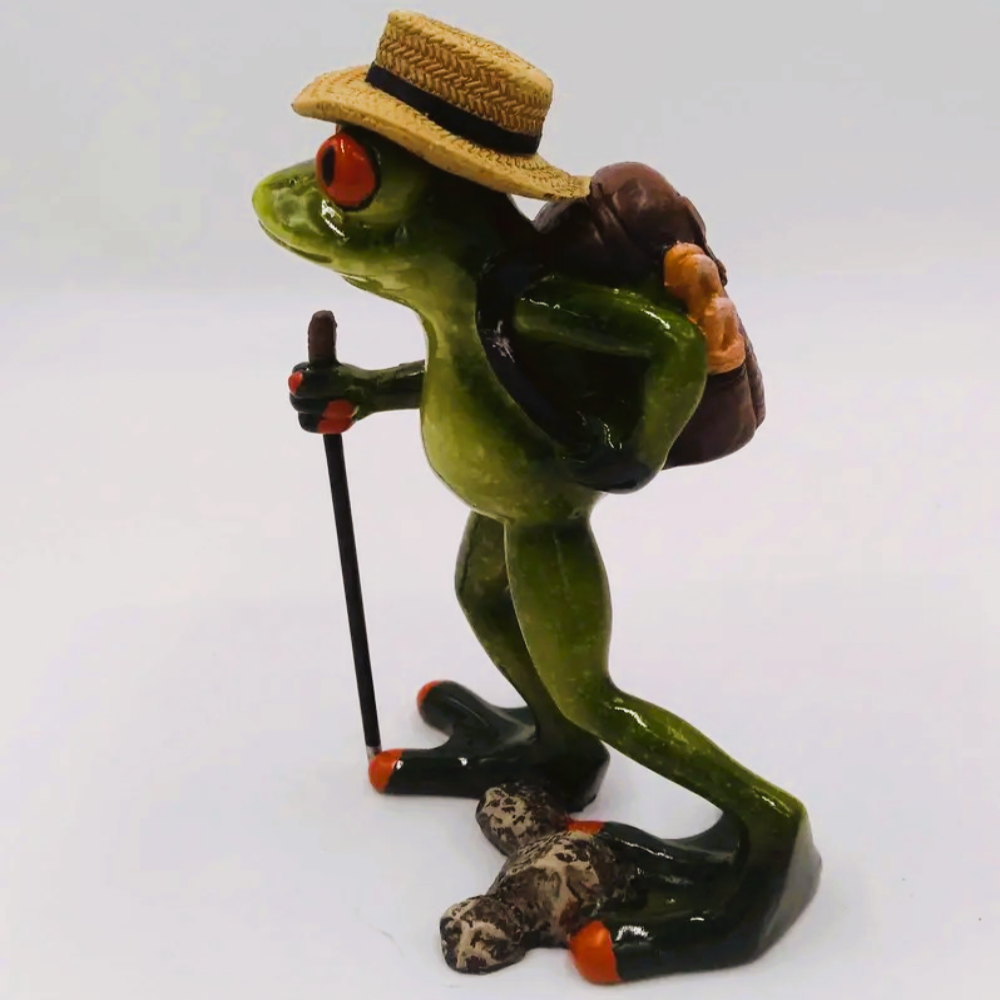 Grenouille Randonneur résine 17 CM