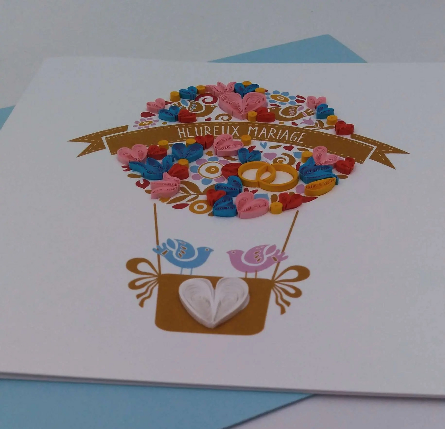 Carte, Les Petits Pétales "N°07A" Mariage