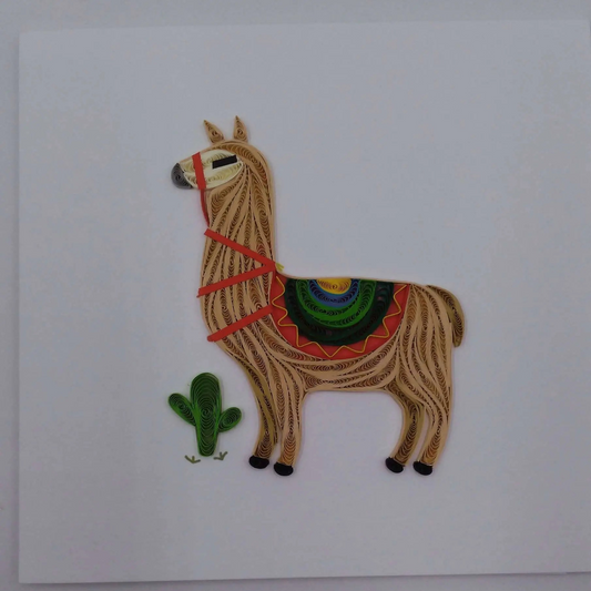 Carte, Les Petits Pétales "N°12A" Lama