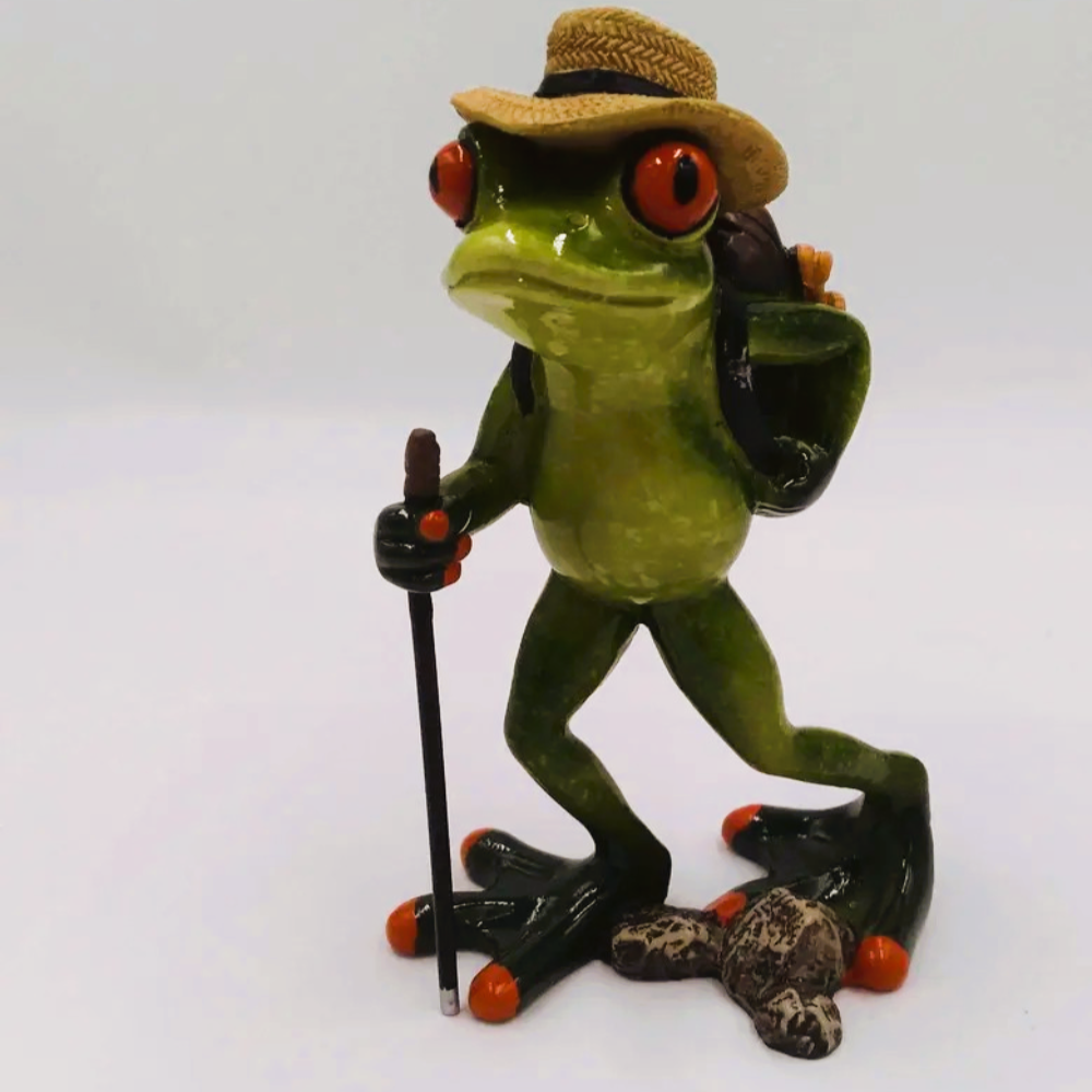 Grenouille Randonneur résine 17 CM